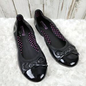 Sperry Elise Bow Ballet Flats Black Size 4